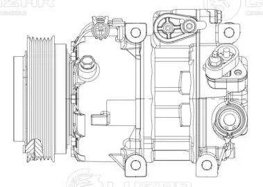 компрессор кондиционера!\ Hyundai Santa Fe II 06> 2.2CRDi LCAC08B2 LUZAR