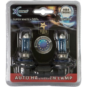 Лампа 12V HB4(9006) 55W P22d +30% 4000К блистер (2шт.) Super White XENITE 1007041 XENITE