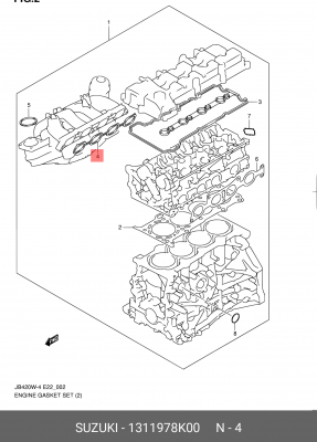 ПРОКЛАДКА 13119-78K00 13119-78K00 SUZUKI