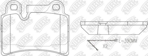 Колодки тормозные VW Touareg R18 задние (4шт.) NIBK PN0541W NIBK