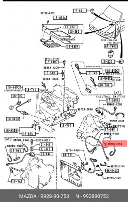 Крепеж 9928-90-753 MAZDA