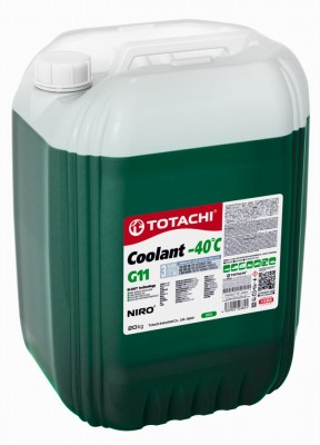 TOTACHI NIRO COOLANT Green -40C G11 (20L) антифриз! готовый зеленый\ 43220 TOTACHI