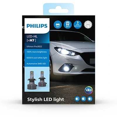 H7 25W (PX26d) 6500K Ultinon Pro3022 LED 12/24V- 11972U3022X2 11972U3022X2 PHILIPS