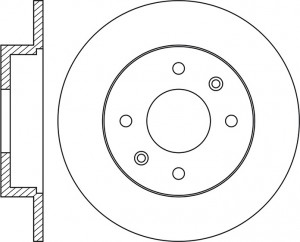 Диск тормозной NISSAN ALMERA (N16) 00-/PRIMERA (P10/P11) 90-02 задний RN1040 RN1040 NIBK