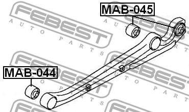 Сайлентблок задн продольн рычага MITSUBISHI PAJEROSPORT CHALLENGER 96-06  MAB-04 MAB-044 FEBEST