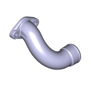 Патрубок ЯМЗ-236НЕ,БЕ,УРАЛ подводящий к теплообменнику от блока АВТОДИЗЕЛЬ 7601.1013724 YAMZ