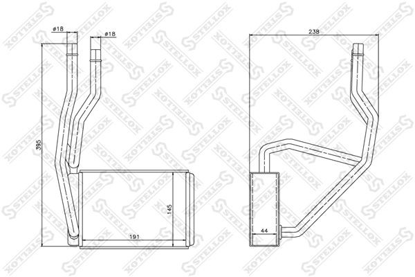 радиатор печки!\ Ford Fiesta/ Fusion all 01> 10-35132-SX STELLOX