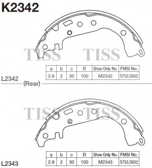Колодки тормозные барабанные TOYOTA YARIS 99 K2342 K2342 MK KASHIYAMA