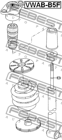 Сайлентблок задн опоры амортизатора VW PASSAT 97-05 VWAB-B5F VWAB-B5F FEBEST