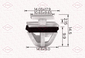 Клипса автомобильная [упаковка 10 штук] TJB1712 TJB1712 TATSUMI