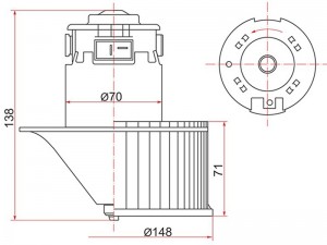 Мотор отопителя салона ST272259H600 ST272259H600 SAT