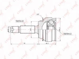 ШРУС наружный CO-3658A LYNXAUTO