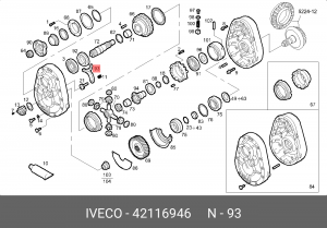 вилка дифференциала!\IVECO 42116946 IVECO