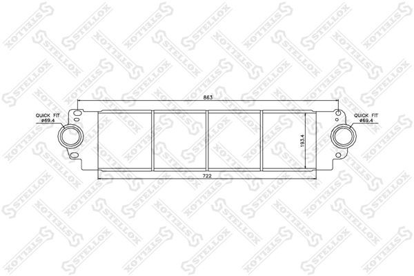 интеркулер!\ VW T5 1.9TDi/2.5TDi 03> 10-40078-SX STELLOX