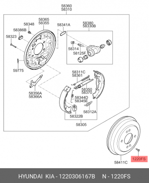 болт подвески! М6\ Hyundai Elantra 06> 1220306167B HYUNDAI