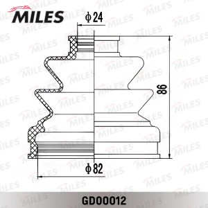 Пыльник ШРУСа внутренний MITSUBISHI/MAZDA/FORD/TOYOTA 3.0 81- GD00012 GD00012 MILES