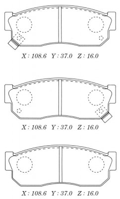 Замена на D1035MH Колодки тормозные дисковые D1035M D1035M MK KASHIYAMA