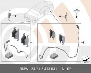 К-т торм.колод 34212413041 34 21 2 413 041 BMW