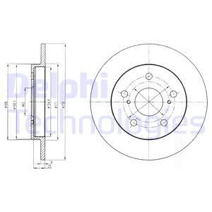 BG4233 диск тормозной задний!\ Toyota Auris 1.4/1.6 VVTi 07> BG4233 DELPHI