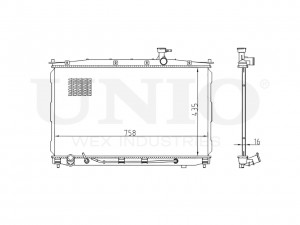 Радиатор охлаждения двигателя RAD-10116 UNIO