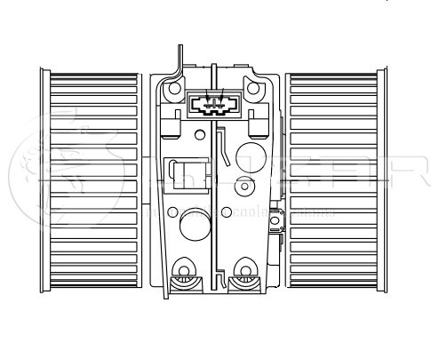 Вентилятор отопителя салона для а/м Renault Megane III (08-) LFh0902 LFH0902 LUZAR