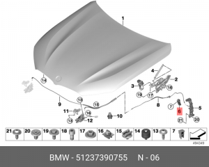 BMW 5-СЕРИЯ G30 (2017>) 51237390755 BMW