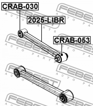 Сайлентблок задн продол тяги JEEP GRAND CHEROKEE III 2004-2010 CRAB-053 CRAB-053 FEBEST