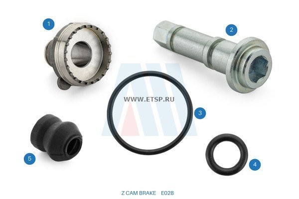 РМК тормозного механизма Z-CAM металл : стержен, ролик-шестерня; резина: кольцо  E028 ALCAN