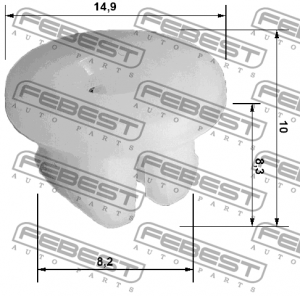 MITSUBISHI LANCER (CS/CLASSIC) (2003-2006) крепеж обшивки передней двери 88570063 FEBEST