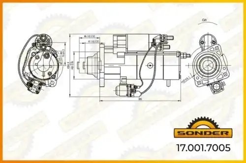 Стартер Premium 24V, 5,5kW 11 зубцов о.н VOLVO 85006148 / MAHLE - MS 775 — 2 год 170017005 SONDER