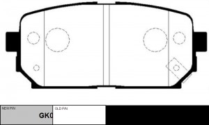 Колодки тормозные KIA Carens 2006 ~ 2013 / Rondo 2006 ~ 2013 зад.прав.лев. (стар GK0548 CTR