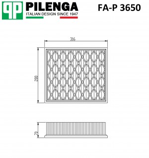 Фильтр воздушный SPRINTER, LT FA-P3650 FAP3650 PILENGA