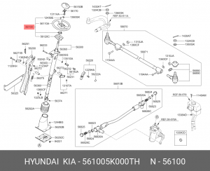 Колесо рулевое HYUNDAI HD65,72,78,County OE 561005K000TH HYUNDAI KIA