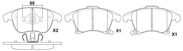Колодки тормозные передние FORD MONDEO 15-/S-MAX 15- BP52012 BP52012 SB NAGAMOCHI