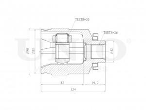 ШРУС внутренний правый CVJ-30170 UNIO