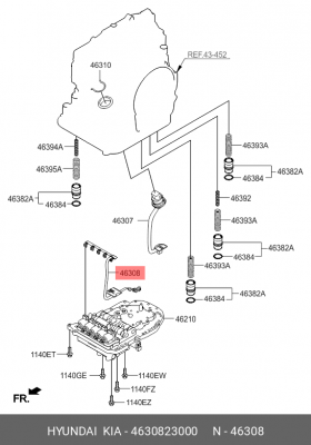 Проводка HYUNDAI Elantra (06-),i30 (07-),Solaris (10-) жгут проводов АКПП OE 4630823000 HYUNDAI KIA