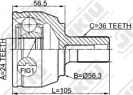 ШРУС JC51003 JC51003 JIKIU