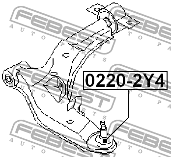 опора шаровая!\ Nissan Almera Tino V10M all 00> 0220-2Y4 FEBEST