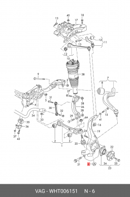 Гайка наконечника рулевого AD VW VAG WHT006151 WHT 006 151 VAG