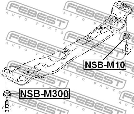 Втулка лыжи NISSAN ALMERA TINO V10M 2000.05-2005.11 NSB-M300 NSB-M300 FEBEST