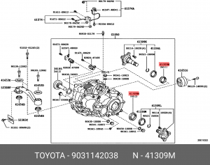 сальник привода! заднего\ Toyota Alphard 90311-42038 TOYOTA