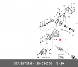 Пробка SSANGYONG Actyon (10-) редуктора заднего нижняя OE 4204634000 SSANG YONG