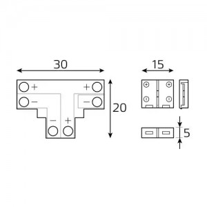 Коннектор для светодиодной ленты GAUSS BT431 GAUSS