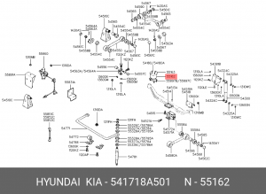Опора пневмобаллона нижняя (поршень) AERO SPACE передняя 541718A501 HYUNDAI KIA