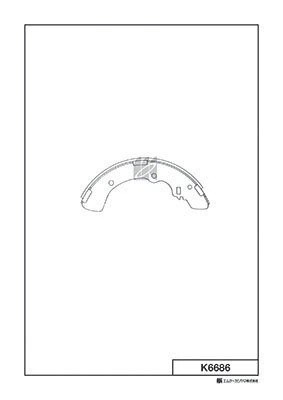 Колодки тормозные барабанные Mitsubishi L300 1.6-2.5D &4WD 87- K6686 K6686 MK KASHIYAMA