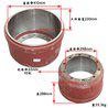 Барабан тормозной задний 410x220/234 H=300 d=298/335 HANDE AXLE 81.50110.0144 SHACMAN SHAANXI