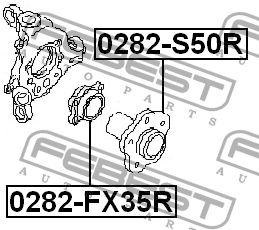 Ступица задняя INFINITI FX45/35 S50 2006.07-2008.08 0282-S50R 0282-S50R FEBEST