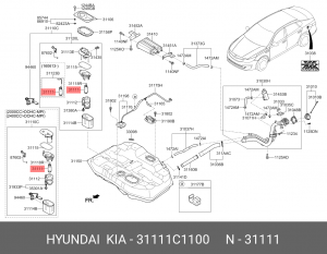 Toпливный нacoc 31111C1100 HYUNDAI