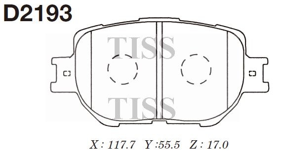 Новый артикул D2193H Колодки тормозные дисковые пер. Toyota Altezza 98-,Mark II  D2193 MK KASHIYAMA