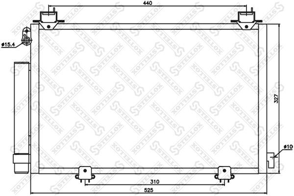 радиатор кондиционера!\ Toyota Yaris 1.0-1.5 99> 10-45597-SX STELLOX